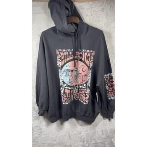 Billabong NEW Rhythm Oversize Fleece Graphic Hoodie Womens Sz M Gray Pullover
